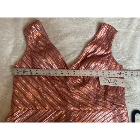 NWT RENE RUIZ COLLECTION DRESS GOWN 14 PINK MOTHER OF THE BRIDE FORMAL EVENING - Picture 9 of 12